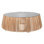 Lindi lekkert salongbord i teak og glass