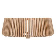 Lindi lekkert salongbord i teak og glass