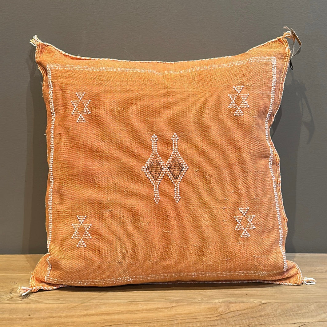 Marokkansk pudebetræk i agavesilke 50x50