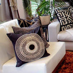 African Armour black medium cushion 55x55cm