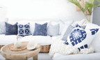 Designpute Abiriginal Dot Navy fra Bandhini Design House