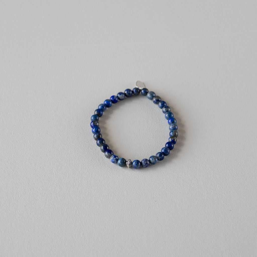 Armbånd med halvedelstener - Blå Lapis Lazuli