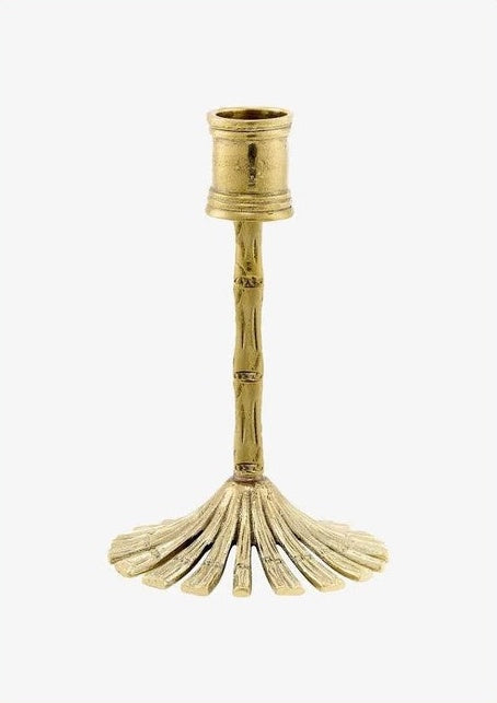 Bambus lysestake i resirkulert messing, 15 cm