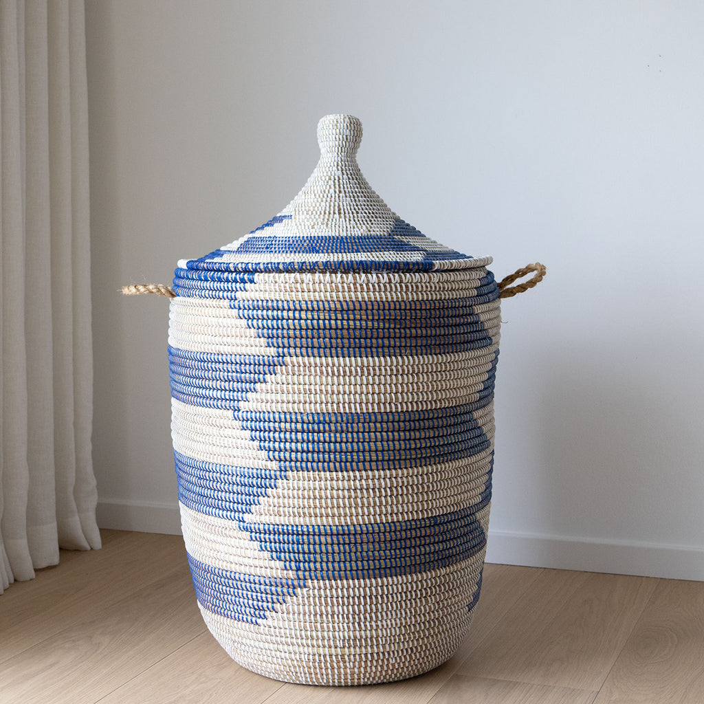 Savannenkurv - Hvit og blå