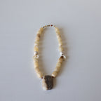 Halskjede med halvedelstener - Agat