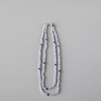 Halskjede med halvedelstener - Blå agat