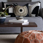 African Armour black medium cushion 55x55cm