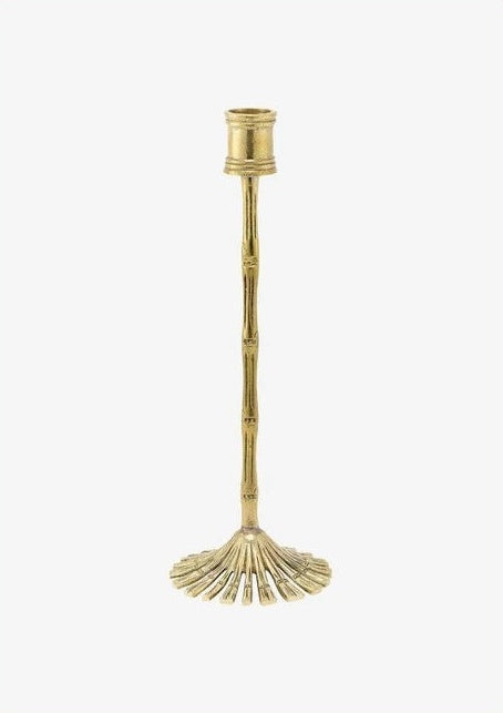 Bambus lysestake i resirkulert messing, 26 cm