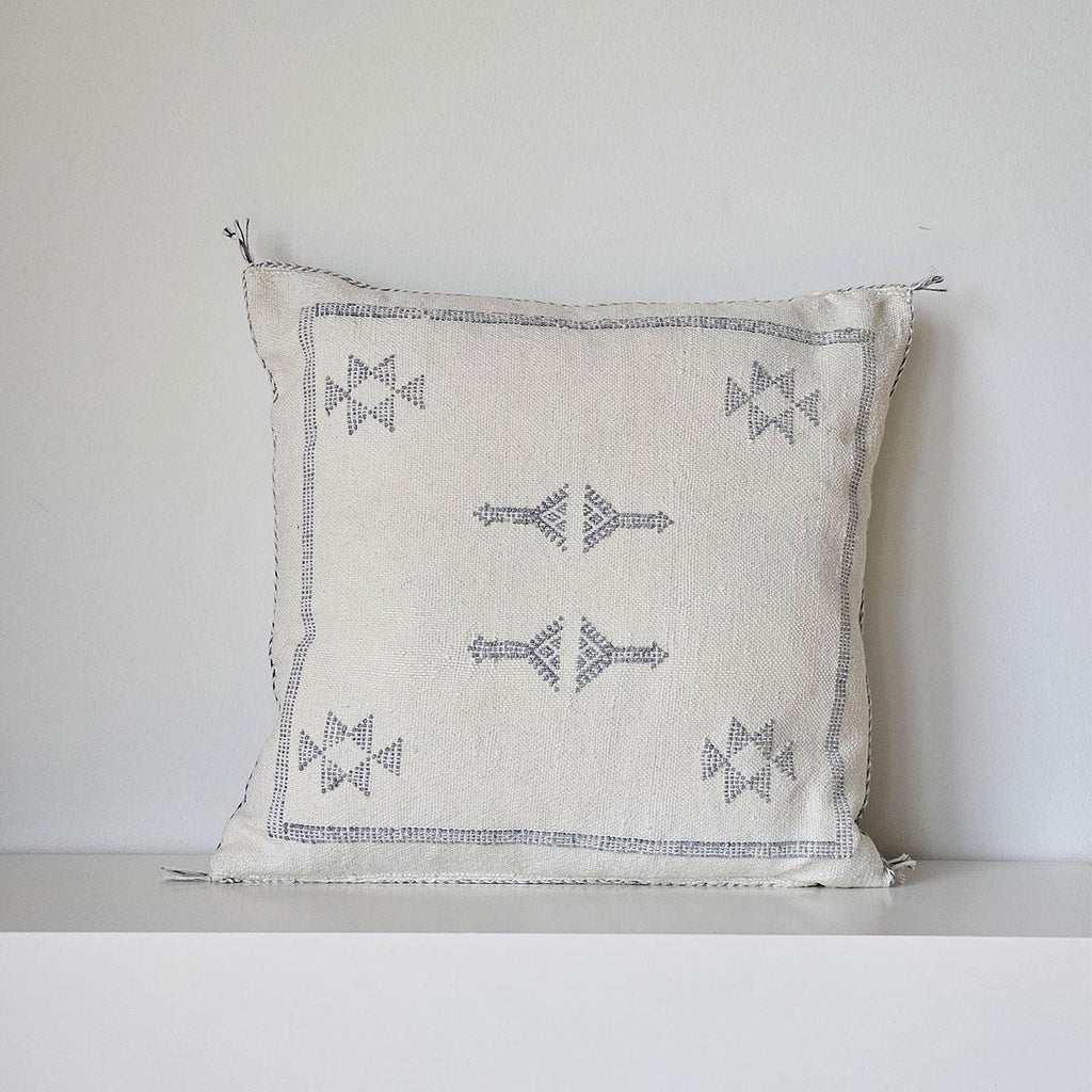 Marokkansk putetrekk i agavesilke 50x50