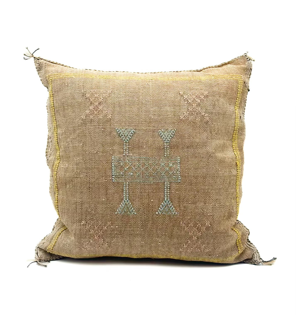 Marokkansk putetrekk i agavesilke 50x50