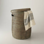 Stor skittentøyskurv med flatt lokk - Hvit