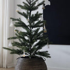 Perlet Engel - Hvit med sølv detaljer