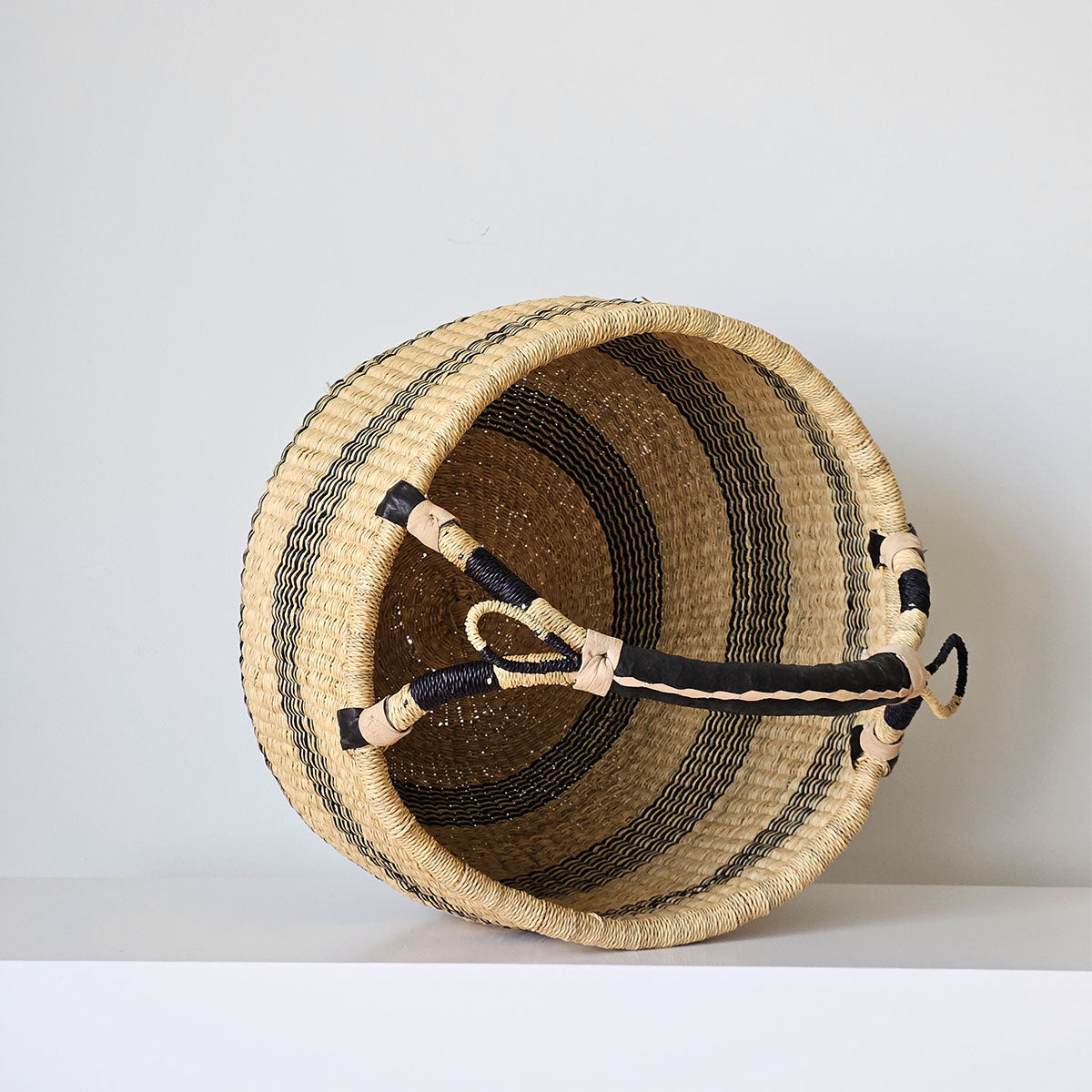 Bolgakurv natur/blå