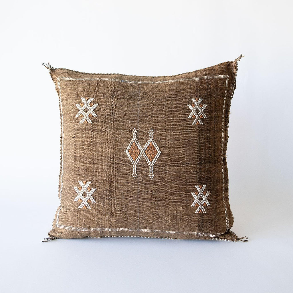 Marokkansk putetrekk i agavesilke 50x50