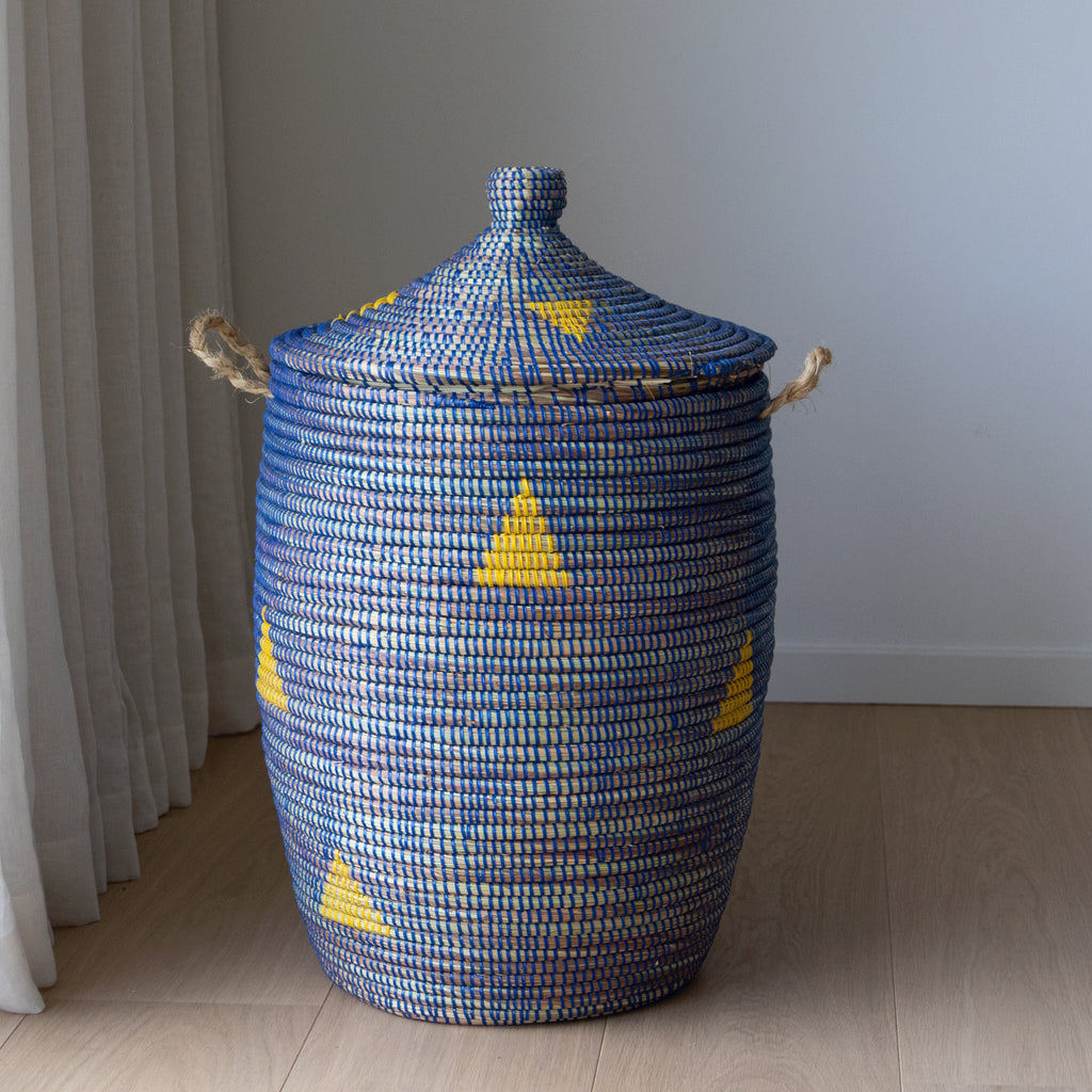 Savannenkurv - Blå og gul