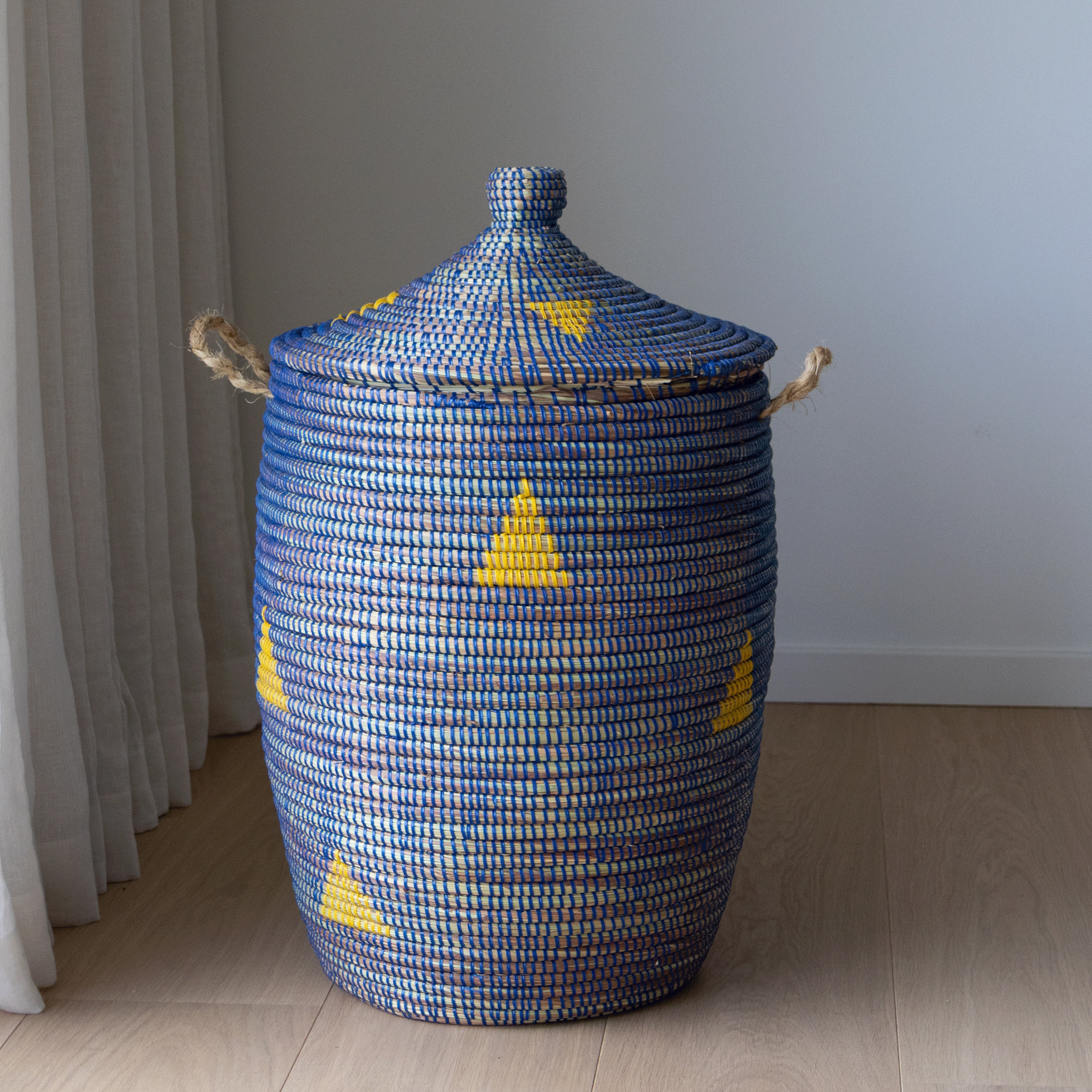 Savannenkurv - Blå og gul