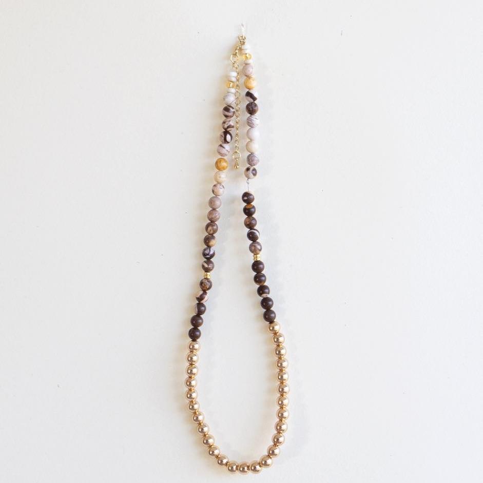 Armbånd med halvedelstener - Tigerøye