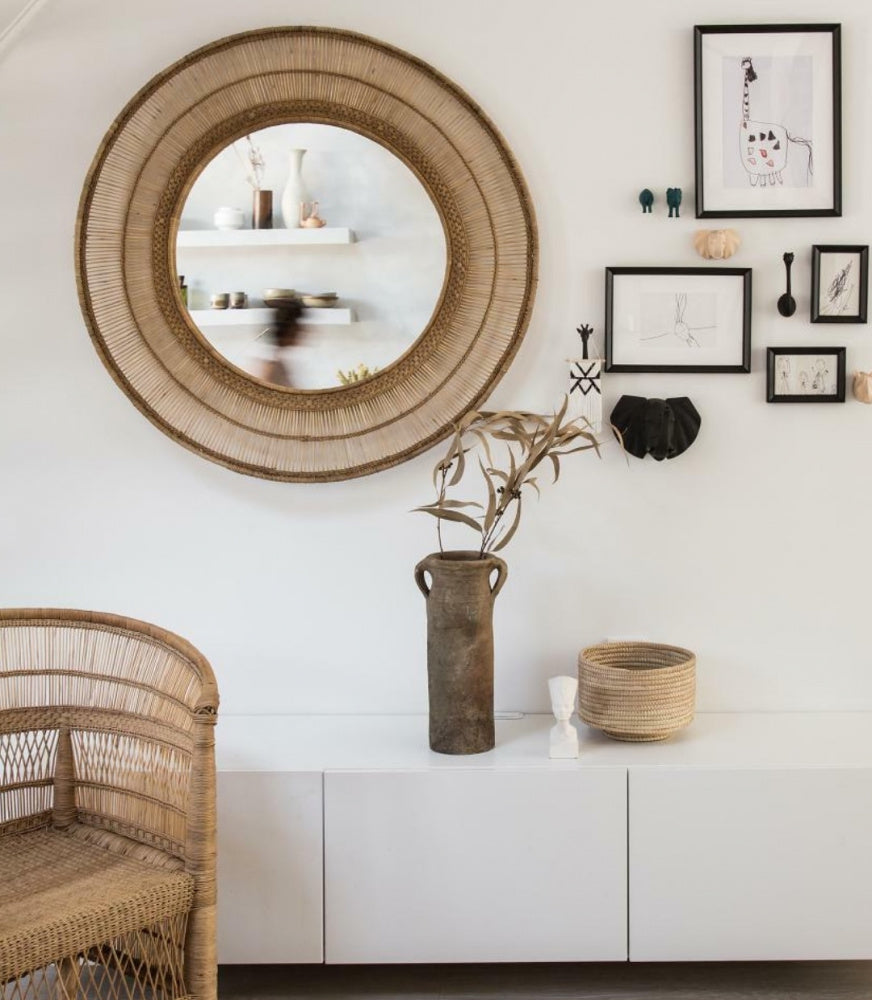 Speilramme flettet medium