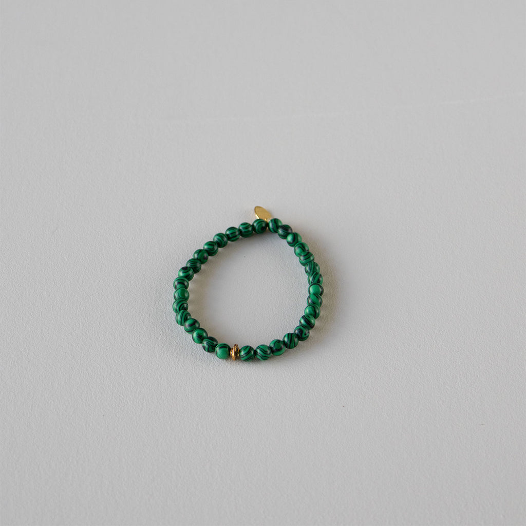 Armbånd med halvedelstener - Grønn malakitt