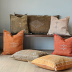 Marokkansk putetrekk i agavesilke 50x50