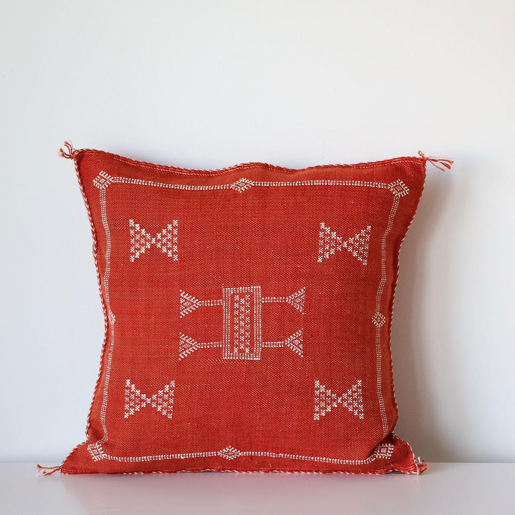 Marokkansk putetrekk i agavesilke 50x50