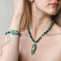 Necklace with semi-precious stones - Jade