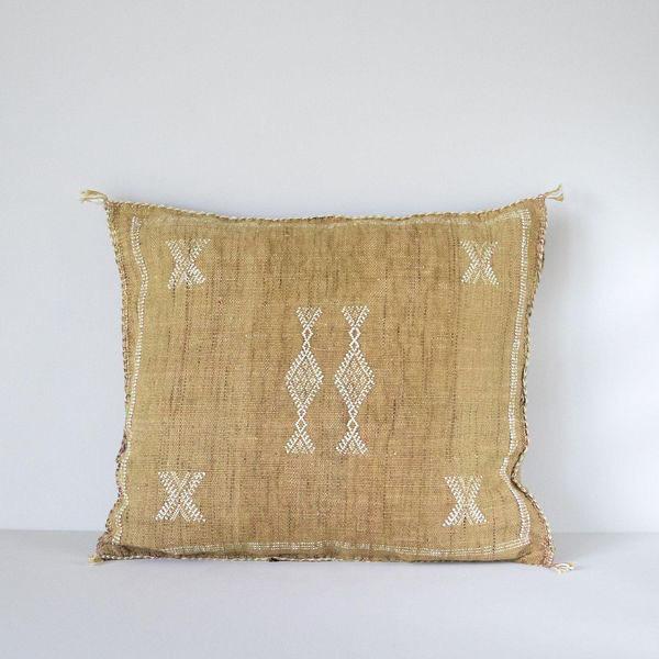 Marokkansk putetrekk i agavesilke 50x50