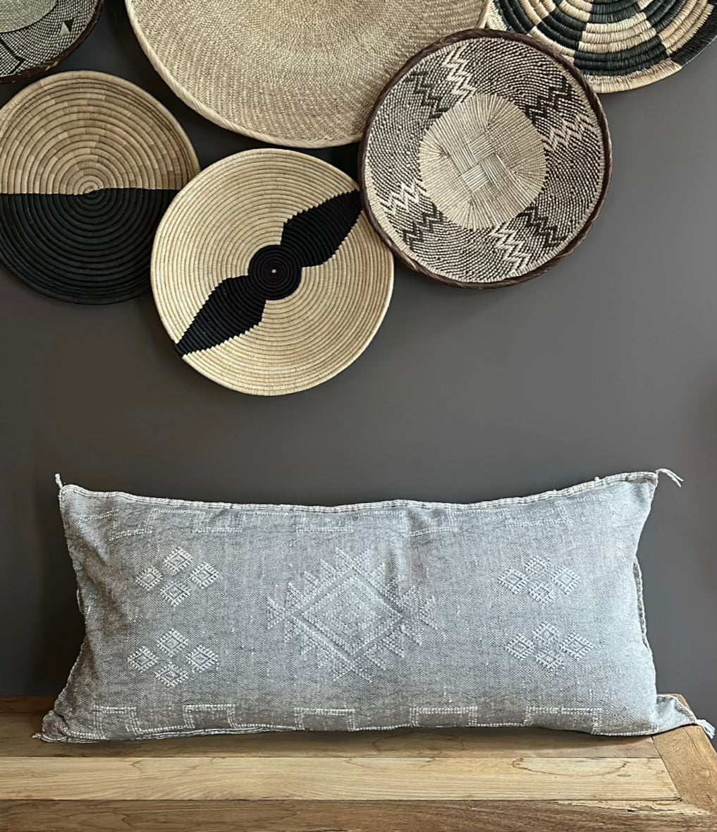 Marokkansk putetrekk i agavesilke 50x90