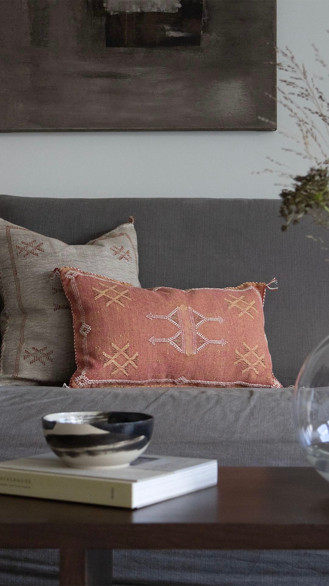 Marokkansk putetrekk i agavesilke 40X60