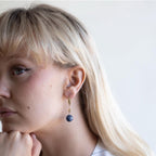 Øredobber med halvedelstener - Sølv