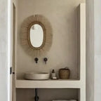 Speilramme oval i natur