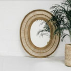 Speilramme oval i natur