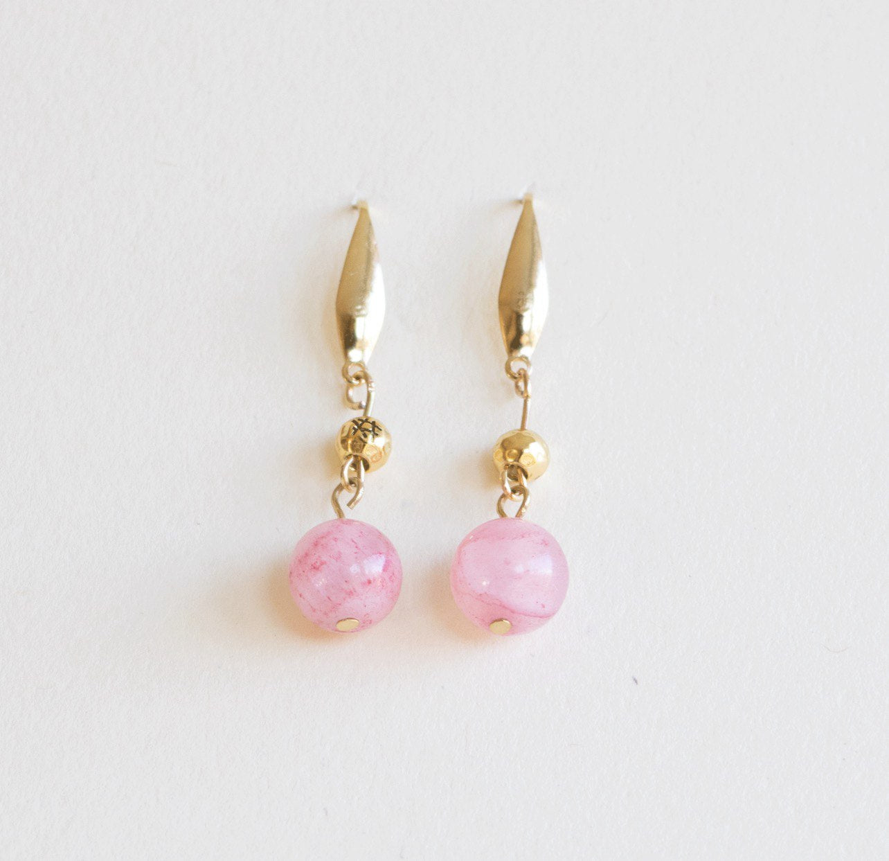 Øredobber med halvedelstener - Gull