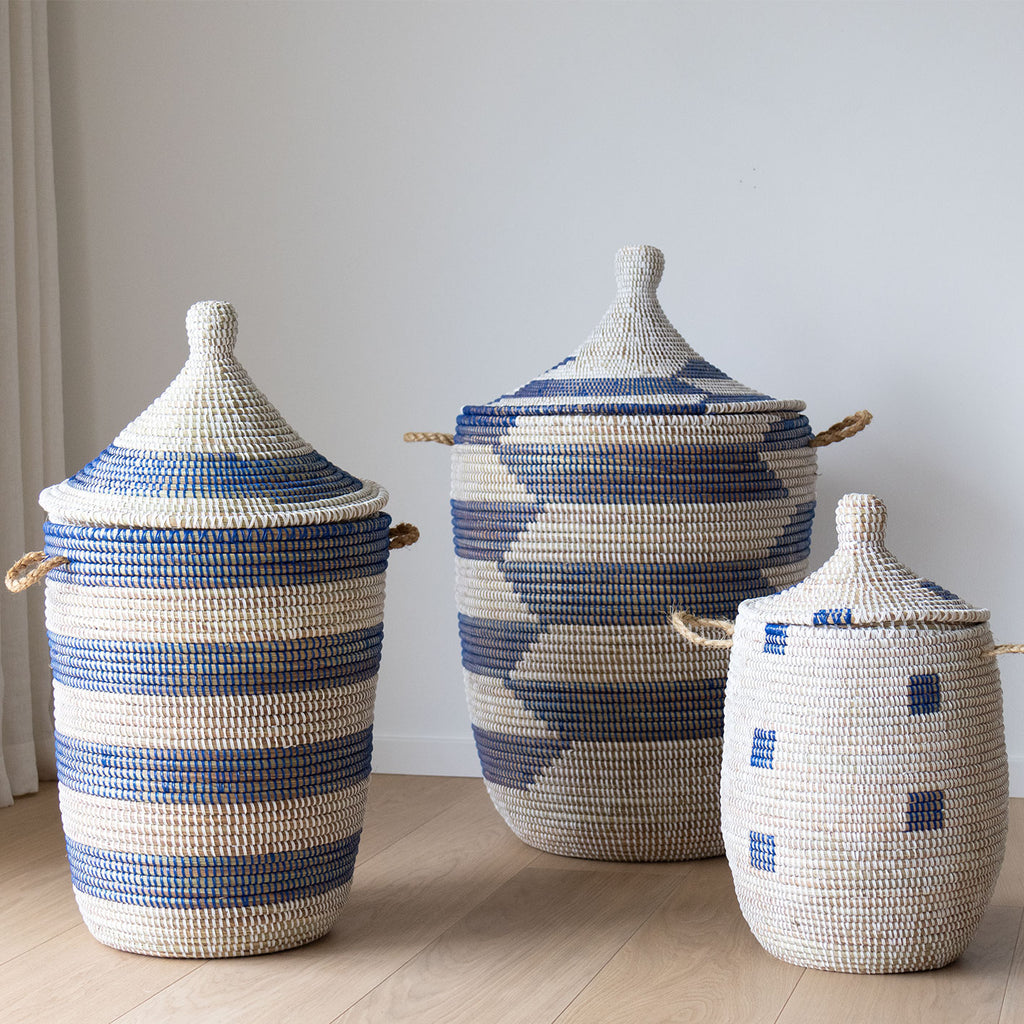 Savannenkurv - Hvit og blå
