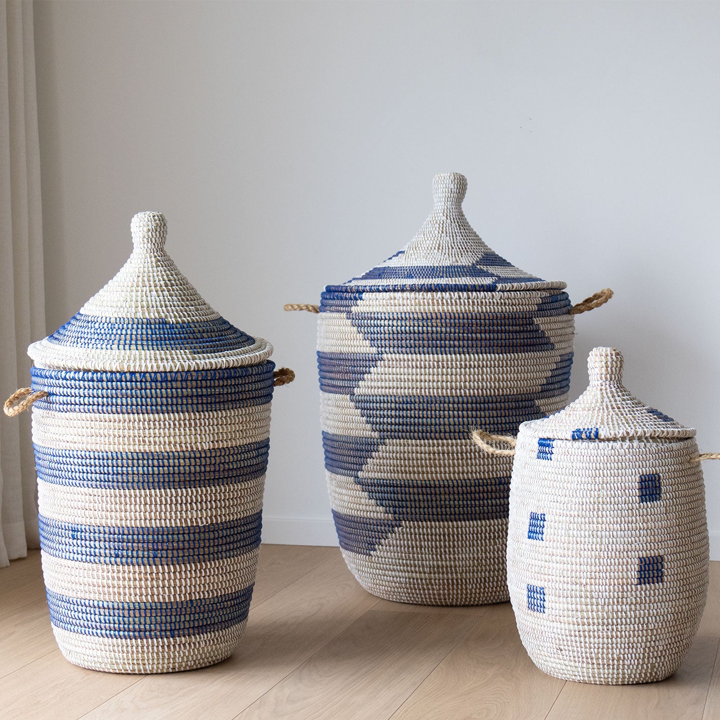 Savannenkurv - Hvit og blå
