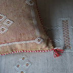 Marokkansk agavesilke putetrekk i lys gråblå 50x50