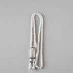 Halskjede med halvedelstener - Hvit agat