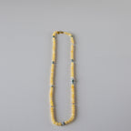 Halskjede med halvedelstener - Gul solsten