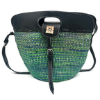 Stor skulderveske i sisal og skinn - Designet av Savannen