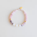 Armbånd med halvedelstener - Rosenkvarts og hvit månesten