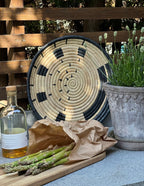Malawi wicker dish black and natural