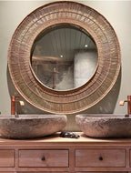 Large woven mirror frame