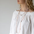 Necklace with semi-precious stones - Rose quartz