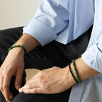 Armbånd med halvedelstener - Grønn malakitt