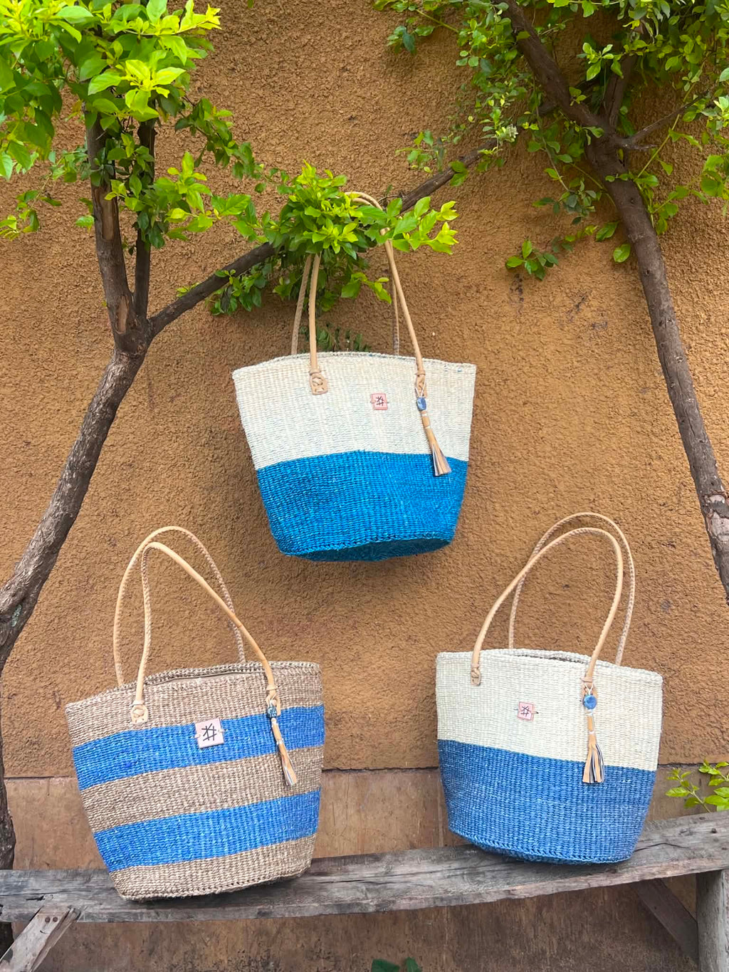 Kenyan sisal bag with tassel