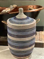 Savannenkurv - Striper i blå og hvit