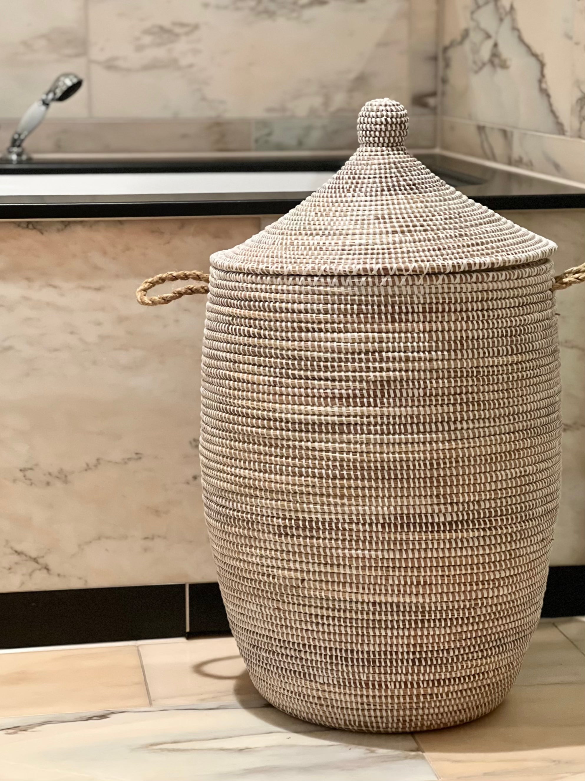 Savannah basket - White nature