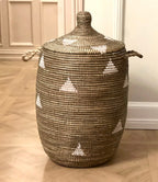 Savannah-kurv - Striber i pink, grå og hvid