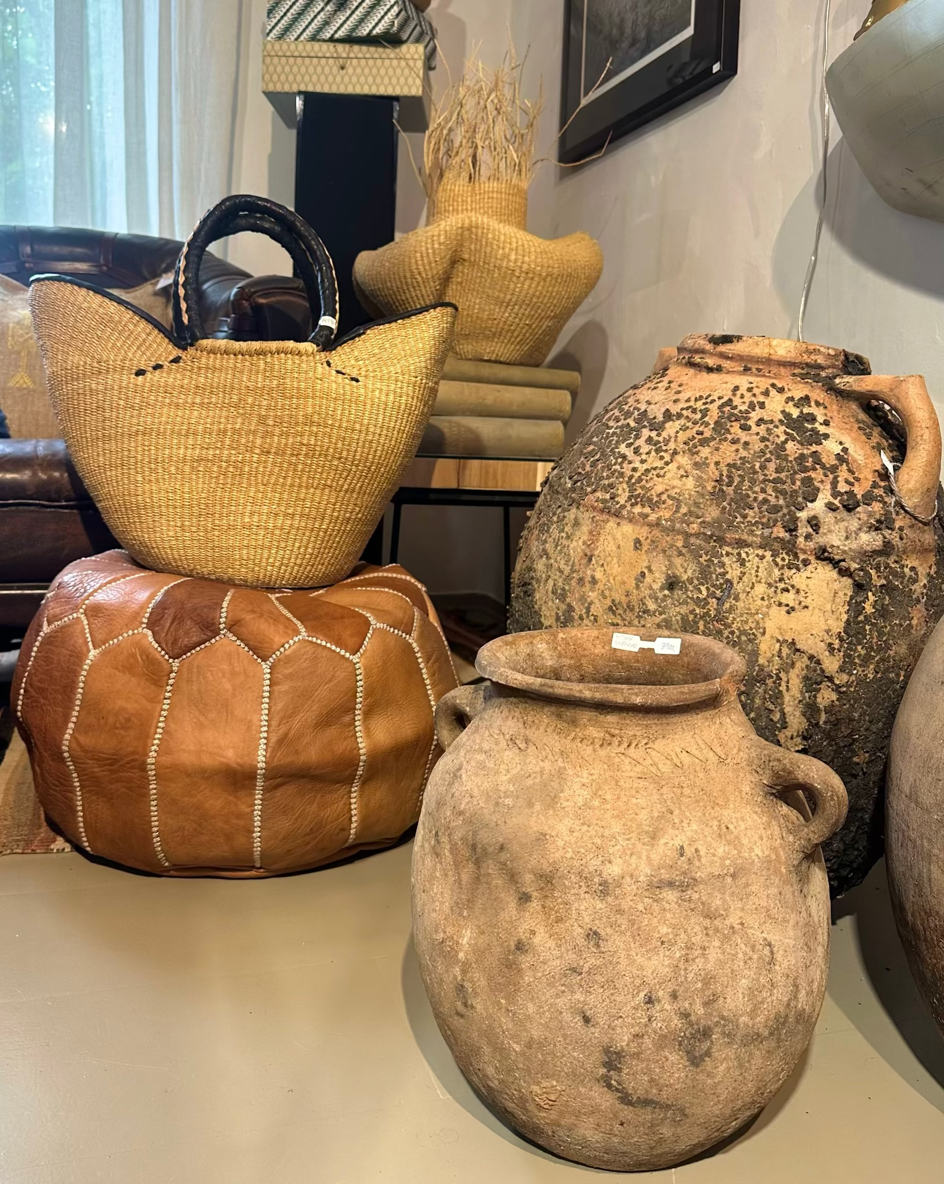 Bolga Handlenett med skinnkant