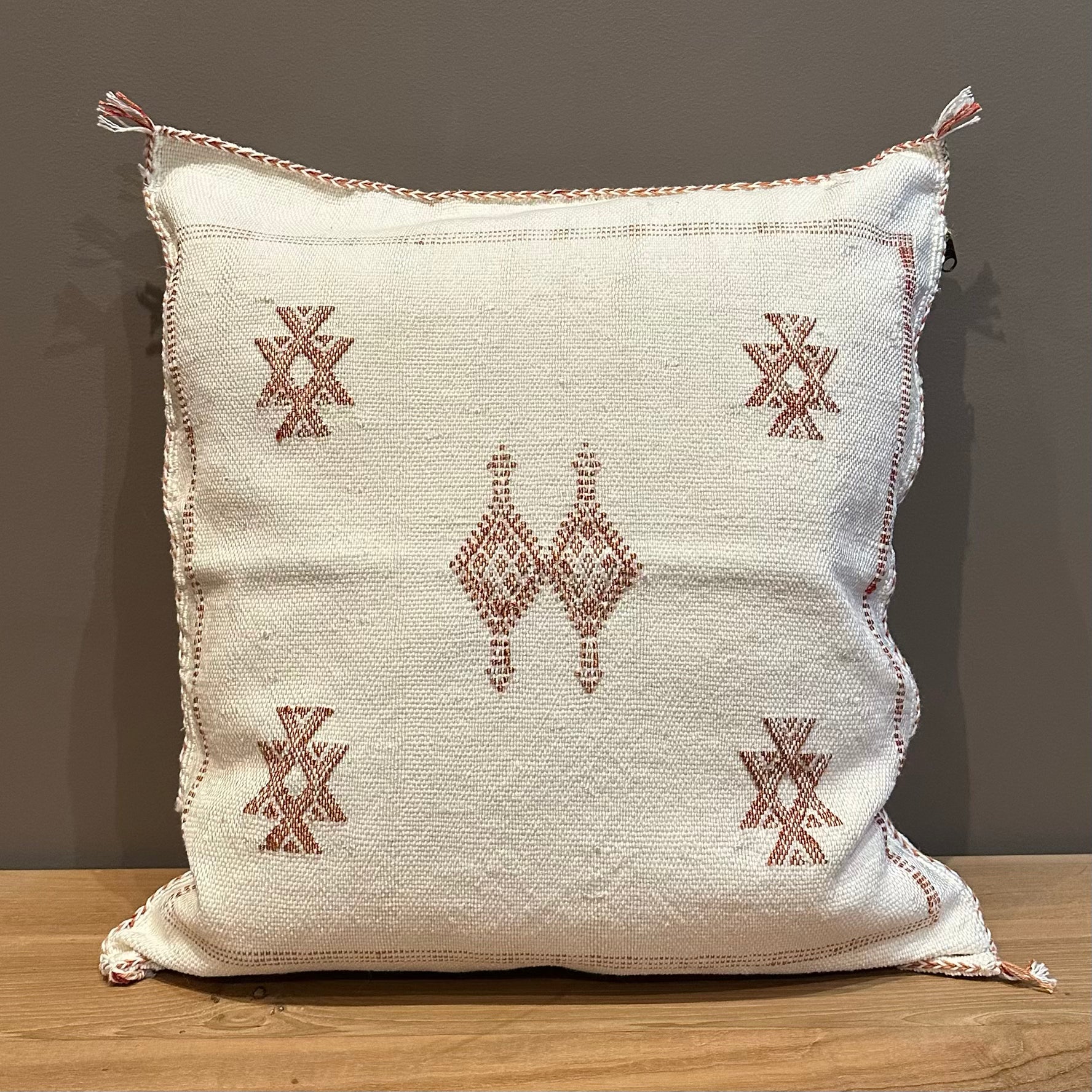 Marokkansk pudebetræk i agavesilke 50x50